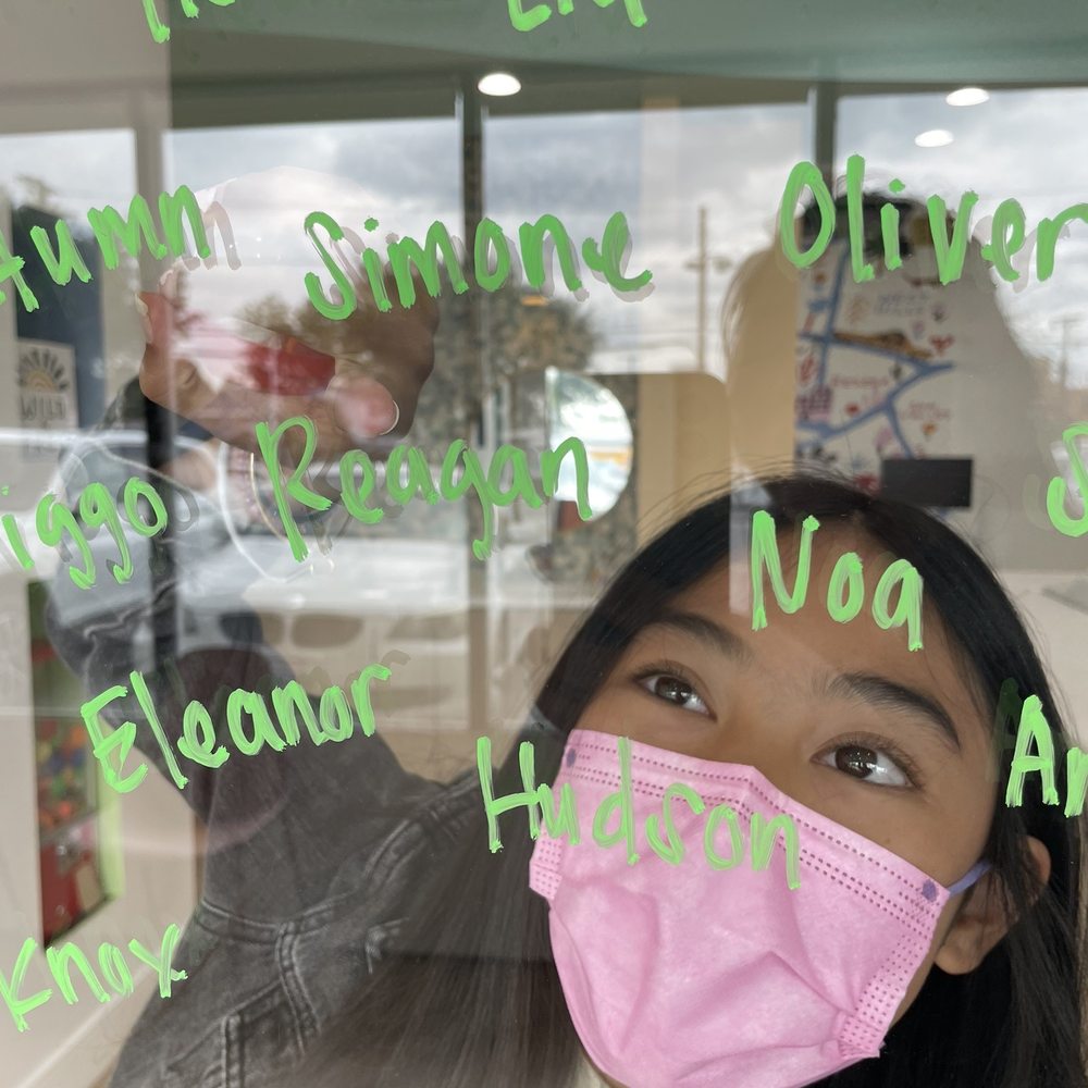 Overjoyed Pediatric Dentistry - found her name on the welcome board - Pediatric Dentists Near Me - Los Angeles, California Overjoyed Pediatric Dentistry - found her name on the welcome board - Pediatric Dentists Near Me - Los Angeles, California