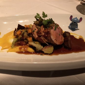 Gary Danko - Mousseline Wrapped Pork Tenderloin with Braised Cheeks, Butternut Squash, Chestnuts and Raisin-Pine nut Relish - New American Near Me - San Francisco, California