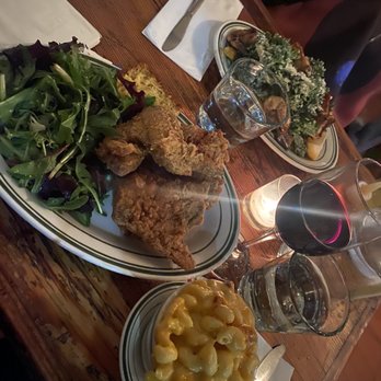 Peaches HotHouse - Ordered the house fried chicken came with a salad and piece of cornbread along with a side order of Mac & cheese . - Southern Near Me - Brooklyn, New York Peaches HotHouse - Ordered the house fried chicken came with a salad and piece of cornbread along with a side order of Mac & cheese . - Southern Near Me - Brooklyn, New York