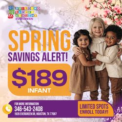 Building Blocks Academy - Spring Enrollment is now open
A safe and caring place where your child can learn and grow.
Enroll your child today!