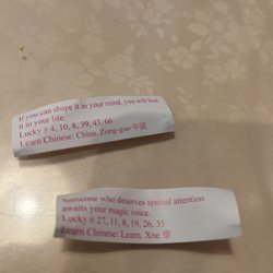 Xing's Panda Palace - Fortune cookies came with the check.