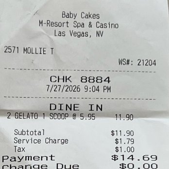Baby Cakes - Receipt - Bakeries Near Me - Henderson, Nevada Baby Cakes - Receipt - Bakeries Near Me - Henderson, Nevada