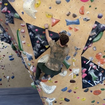 Terrain Park Climbing Center - Climbing a v4 - Rock Climbing Near Me - Chico, California Terrain Park Climbing Center - Climbing a v4 - Rock Climbing Near Me - Chico, California