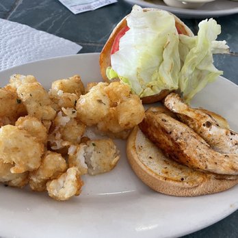 Chuckwagon Restaurant - Grilled Chicken sandwich with the top bun off and tots - Southern Near Me - Calhoun, Georgia Chuckwagon Restaurant - Grilled Chicken sandwich with the top bun off and tots - Southern Near Me - Calhoun, Georgia