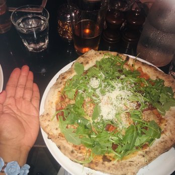 Buona Forchetta - Bruna (Meat Lovers Pizza) with Arugula - Pizza Near Me - Encinitas, California Buona Forchetta - Bruna (Meat Lovers Pizza) with Arugula - Pizza Near Me - Encinitas, California