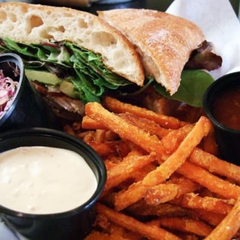 Pacific Catch - Spicy Mahi Mahi Sandwich with Sweet Potato Fries - Seafood Near Me - San Francisco, California