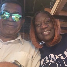 My Honey and I waiting for our dinner
