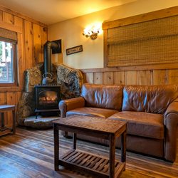Cedar Glen Lodge - Snuggle by your own fireplace.