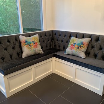 Louis Upholstery - Custom breakfast nook with storage. - Furniture Reupholstery Near Me Louis Upholstery - Custom breakfast nook with storage. - Furniture Reupholstery Near Me