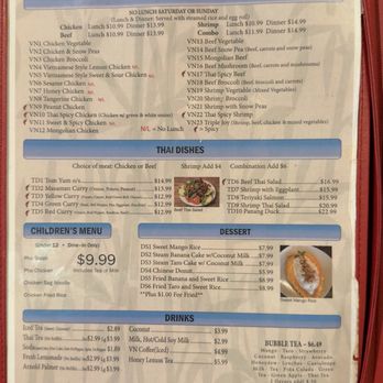 Pho 4 Star - Kids Menu, Desserts and Drinks - Vietnamese Near Me - Universal City, Texas