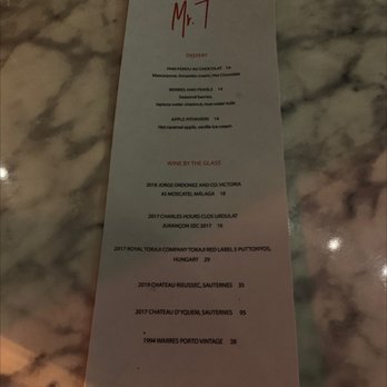 Mr. T - Dessert menu - French Near Me - Los Angeles, California Mr. T - Dessert menu - French Near Me - Los Angeles, California