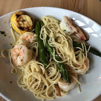 Saluti - Shrimp scampi minus a little because Hubby again forgot the picture - Italian Near Me - Lake George, New York Saluti - Shrimp scampi minus a little because Hubby again forgot the picture - Italian Near Me - Lake George, New York