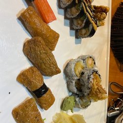 Volcano Asian Bistro - Spider roll, shrimp tempura roll, sweet tofu nigiri and crabstick nigiri