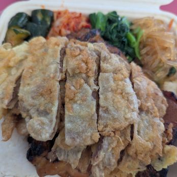 Tasty Korean BBQ - Meat jun and BBQ chicken combo - Korean Near Me - Mililani, Hawaii Tasty Korean BBQ - Meat jun and BBQ chicken combo - Korean Near Me - Mililani, Hawaii