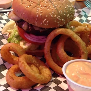Murray's Saloon & Eatery - Fireball burger ... Decently spicy! Make sure to ask for no mayo! - Karaoke Near Me - Big Bear Lake, California
