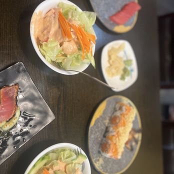 OMG Sushi - House Salad, Spicy Crab Salad, OMG Roll, Avocado Salad, tuna - Sushi Bars Near Me - Newport News, Virginia OMG Sushi - House Salad, Spicy Crab Salad, OMG Roll, Avocado Salad, tuna - Sushi Bars Near Me - Newport News, Virginia