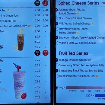 Happy Lemon - Menu screens - Bubble Tea Near Me - San Diego, California Happy Lemon - Menu screens - Bubble Tea Near Me - San Diego, California