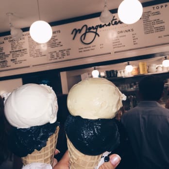 Morgenstern's - Burnt honey on left and lemon espresso on the right. - Ice Cream & Frozen Yogurt Near Me - New York, New York Morgenstern's - Burnt honey on left and lemon espresso on the right. - Ice Cream & Frozen Yogurt Near Me - New York, New York