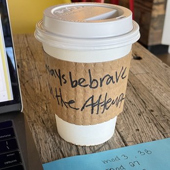 Not Your Average Joe - Jasmine pearl tea.  Always be brave in the attempt. Definitely need that encouragement while I'm studying. - Coffee & Tea Near Me - Oklahoma City, Oklahoma