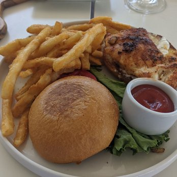 George's At Alys Beach - Market fish sandwich with fries - New American Near Me - Alys Beach, Florida