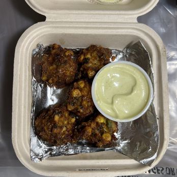 Agave & Rye - Woodmere - OG Corn Fritters with Serrano Aioli - Tacos Near Me - Woodmere, Ohio Agave & Rye - Woodmere - OG Corn Fritters with Serrano Aioli - Tacos Near Me - Woodmere, Ohio