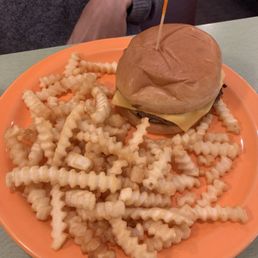 Burger and fries Burger and fries
