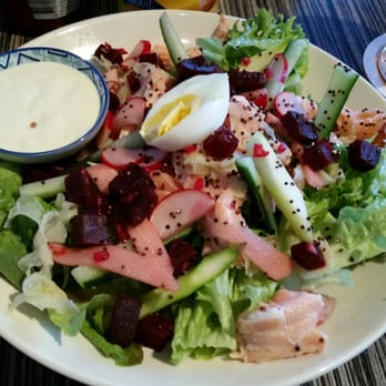 Oliver's - Salmon salad - Modern European Near Me - Amsterdam, New Hampshire