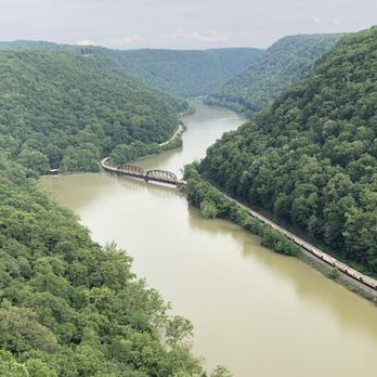 Hawks Nest State Park - View of New River from the Overlook. - Parks Near Me - Ansted, West Virginia