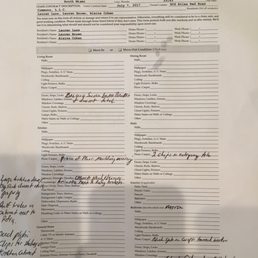 Move-in Inventory and Condition Form showing the broken glass door Move-in Inventory and Condition Form showing the broken glass door