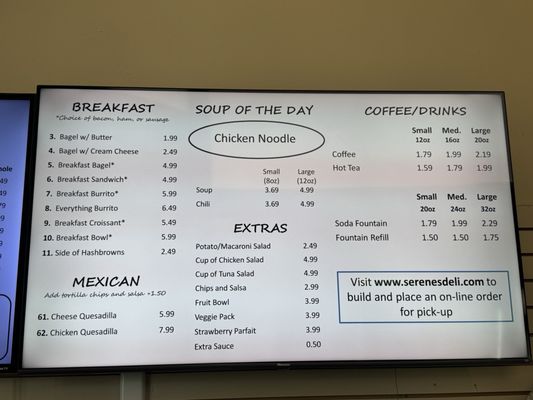 Menu photo 2 Serene’s Deli Phoenix, AZ