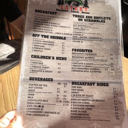 Wilderness Eatery - Breakfast menu