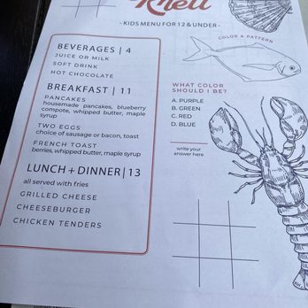 Rhett - Kids' menu June 2025 - Breakfast & Brunch Near Me - Savannah, Georgia