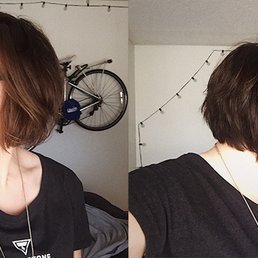 Gaby cuts my very specific bob-style-cut so well! Look forward to every time I get a fresh haircut with her. Gaby cuts my very specific bob-style-cut so well! Look forward to every time I get a fresh haircut with her.