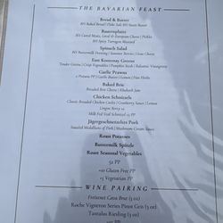 Old Bauernhaus - The feast menu