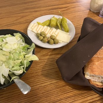 Pete's Place - Complimentary salad, bread and cheese plate - Italian Near Me - Krebs, Oklahoma Pete's Place - Complimentary salad, bread and cheese plate - Italian Near Me - Krebs, Oklahoma
