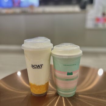 3Catea - Mochi Mango & Jasmine Green Latte w/ Salted Foam - Bubble Tea Near Me - Milpitas, California