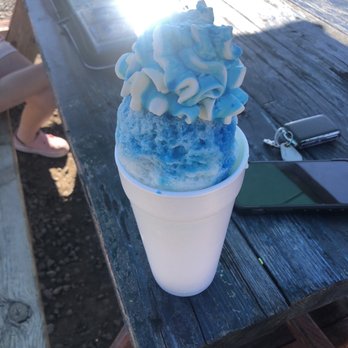 Cindy's SnowCreamery - Blueberry cheesecake w extra cream - Shaved Ice Near Me - Clemmons, North Carolina