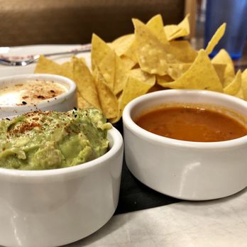 Wong Gonzalez - Guacamole, queso and tomato sauce platter - great for dipping - Mexican Near Me - Richmond, Virginia