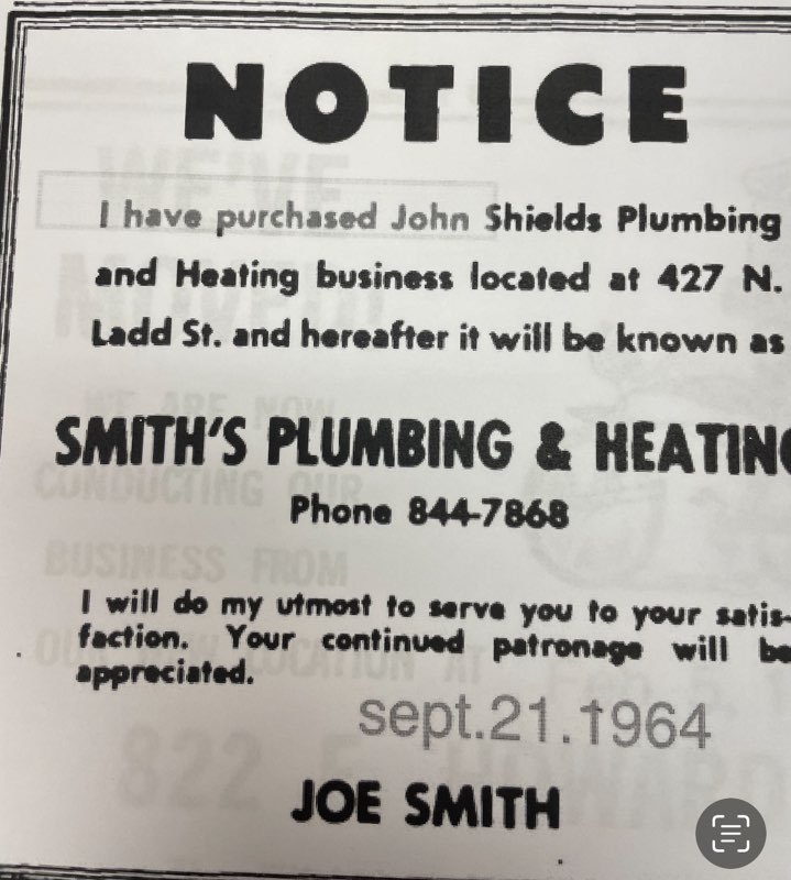 Slide of Smith's Plumbing, Heating and Air Conditioning