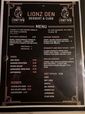 Menu photo 2 Lionz Den Restaurant & Bar Lindenhurst, NY Menu photo 2 Lionz Den Restaurant & Bar Lindenhurst, NY