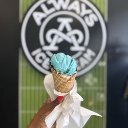 Always Ice Cream - Cookie Monster and Funfetti Cheesecake Single scoop kiddie style