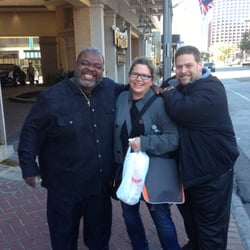 Eric 'Big E' Airport Transportation Service - Big 'E' with me & Nicole and the bag of sandwiches he brought us at Harrah's when he brought us to the Airport. YUM!