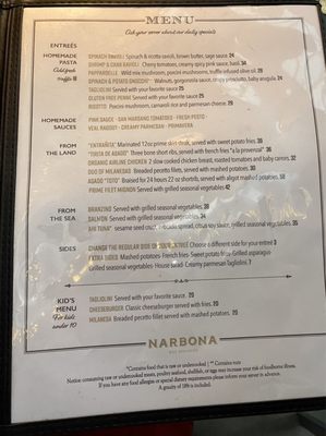 Menu photo 4 Narbona Key Biscayne, FL