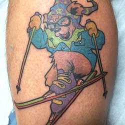 Gypsy King Tattoo - Weston Maddox inked this bear on my lower left calf. It came our great.
