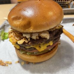Rule 3 - The triple smash burger fires not shown.