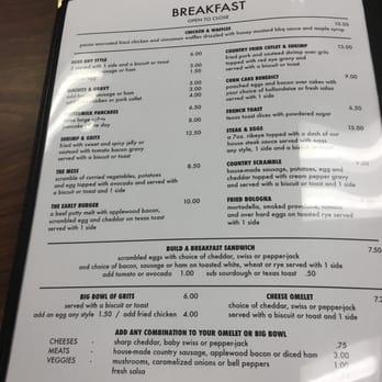 Early Bird Diner - Menu - Diners Near Me - Charleston, South Carolina