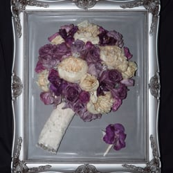 Kathy's Keepsakes - My wedding bouquet and husband's boutinnere done by Kathy. Very happy with the results!!