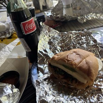 Davis Tacos - Half the Davis Torta w/adobada (seasoned, chopped pork).   Mexican Coca-Cola is from Sam's Club - Tacos Near Me - Honolulu, Hawaii