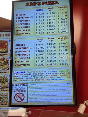 Menu photo 3 Abe’s Pizza San Francisco, CA