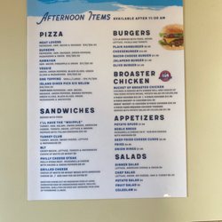 Island Diner - Menu (front).